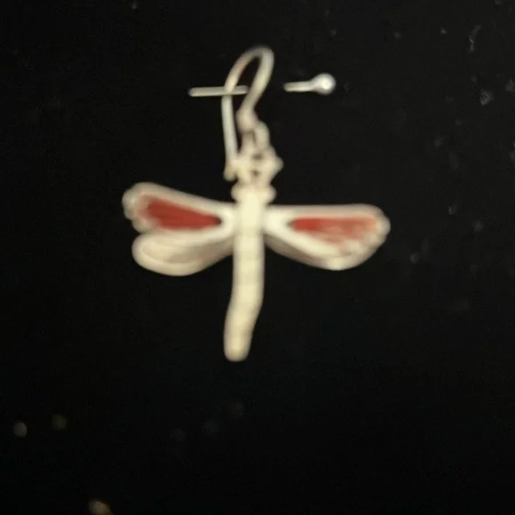 Vintage 925 Silver Plated ‘Market’ Set Of Dragon Fly Necklace & Earrings - Picture 5 of 10